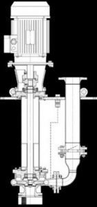 Vertical, Volute-Casing Centrifugal Pump for Oil Tanks