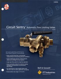 New Literature for Circuit Sentry Automatic Flow Limiting Valve