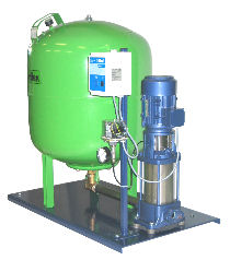 Trinkwasserversorgungsanlagen mit durchströmten Membrandruckbehälter