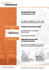 ProMinent is Awarded the Innovation Award “Industry 2007”
