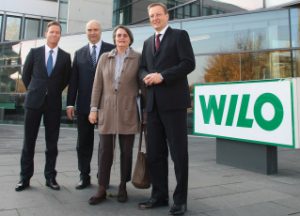 NRW-Wirtschaftsministerin Christa Thoben bei der WILO SE