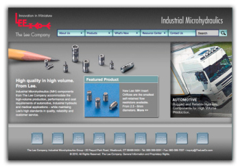 New Web Site Showcases Lee’s Miniature Industrial Components