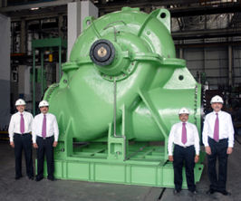 KBL Manufactures Horizontal Split Case Pump for Circulating Water Duty in a Power Plant in India