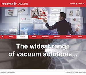 Pfeiffer Vacuum Presents New Online Experience