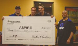 Aspire Receives $20,000 Donation from the Inpro/Seal Family