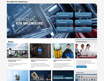 Neue Online-Plattform: Grundfos für Ingenieure