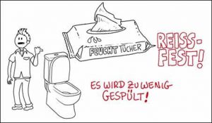 Anschaulicher Erklärfilm zum Thema „Verstopfungen von Pumpstationen durch Feuchttücher“