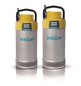 Neue Entwässerungspumpen der Baureihe WEDA+ von Atlas Copco