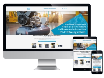 Atlas Copco verkauft Kompressoren und Drucklufttechnik jetzt auch online