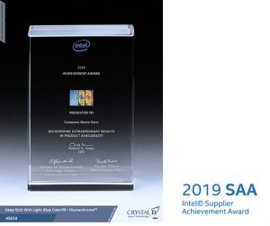EBARA receives 2019 Supplier Achievement Award (SAA) from Intel Corporation (US)