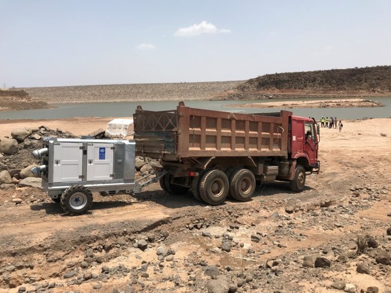 Pompes de secours contre les inondations de BBA Pumps pour les Nations Unies à Djibouti