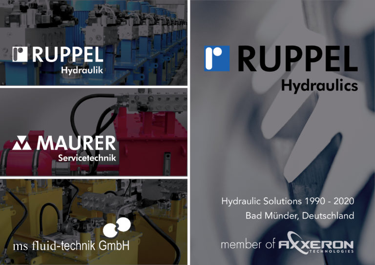 Ruppel Hydraulik wird zu Ruppel Hydraulics member of AXXERON Technologies