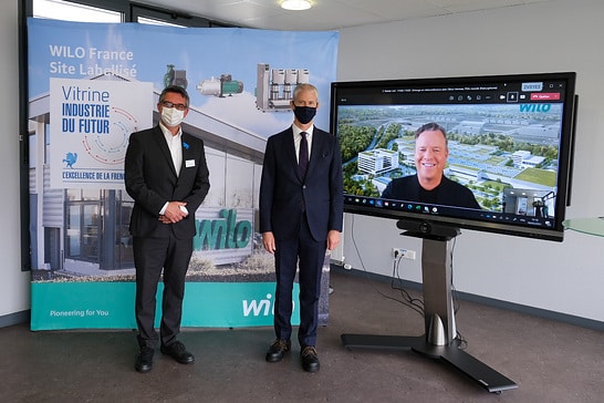 Un ministre français visite le site de Wilo à Laval