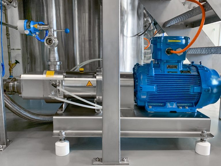 Hygienic Double Screw Pump Conveys Disinfection Gel