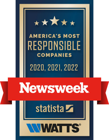 Watts Water Technologies Named One of “America’s Most Responsible Companies 2022” by Newsweek