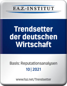 GEMÜ vom F.A.Z.-Institut als „Trendsetter der deutschen Wirtschaft 2021“ ausgezeichnet