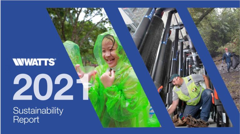Watts Water Technologies Publishes its 2021 Sustainability Report