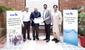 KSB Donates Tens of Thousands of Euros for Flood Victims in Pakistan