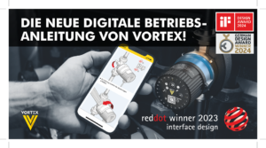 Vortex gewinnt begehrte Awards: Digitale Betriebsanleitung überzeugt die Jurys