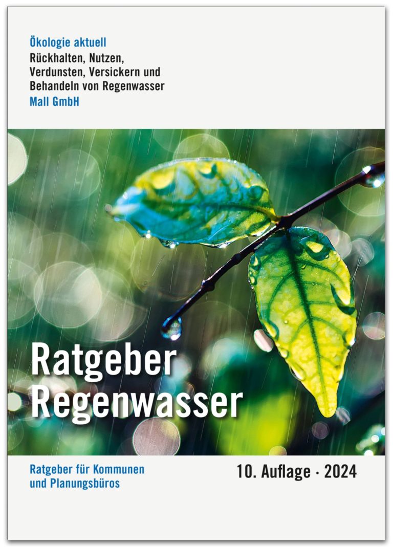 Regenwasser für die klimaresiliente Stadt: Mall-Ratgeber Regenwasser in 10. Auflage erschienen
