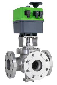 Dreiwege-Kugelsektorventil von Schubert & Salzer jetzt mit Motorantrieb