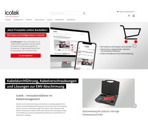 Neuer Online-Shop von icotek: Transparente Bestellprozesse, geringerer Aufwand