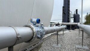 Measurement of Wet Biogas Flow in a Large Pipeline
