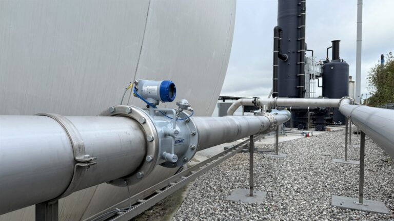 Measurement of Wet Biogas Flow in a Large Pipeline